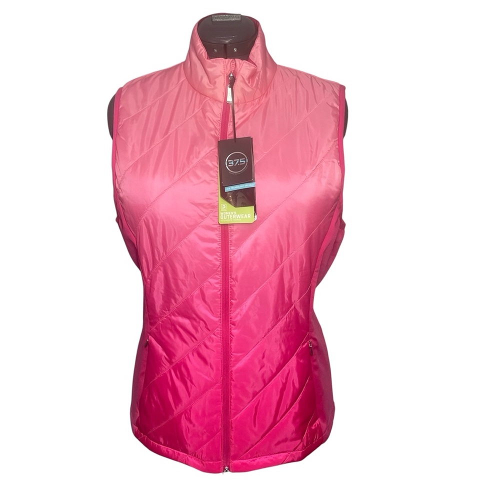 NEW Sun Mountain Gradient Golf Insulated Vest Jacket Womens L Large Pink NWT